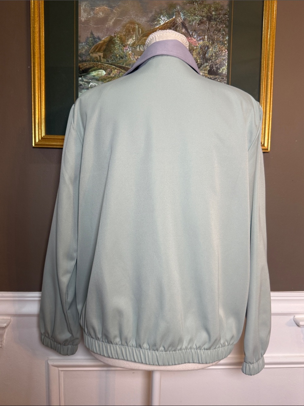 Vintage 90s Alfred Dunner Floral Embroidered Colorblock Bomber Jacket 6P - Picture 3 of 8